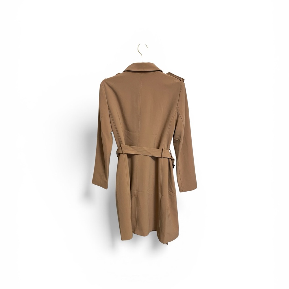 HM Womens Tan Double Breasted Belted Trench Coat Jacket Beige Small EUR 38 - Picture 5 of 7